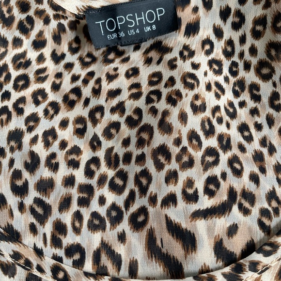 TOPSHOP ANIMAL PRINT TANK TOP. SIZE 4 - Picture 3 of 4